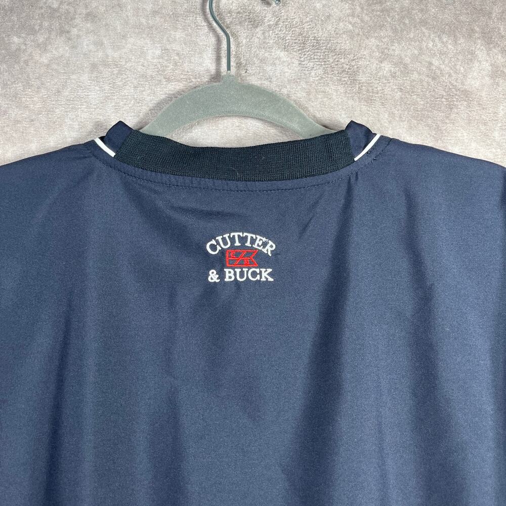 Cutter & Buck Golf Jacket Mens S Navy Blue Windbreaker‎ Short Sleeve V-Neck NEW
